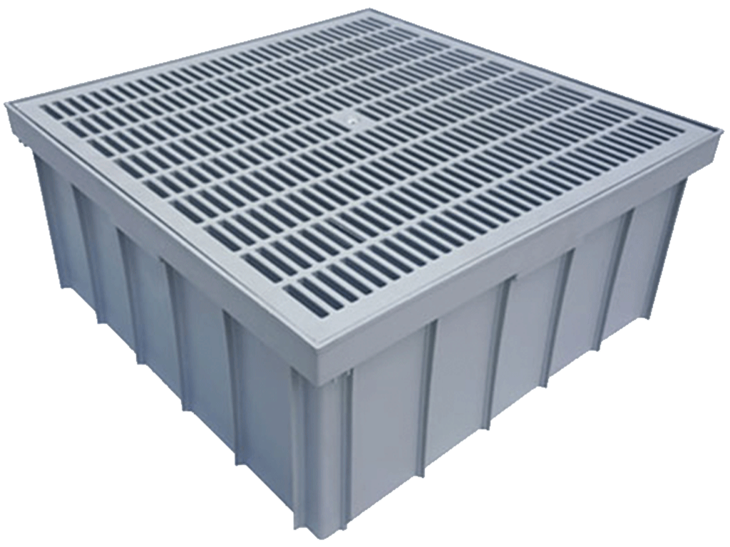 Решетка ливневая пластиковая PolyMax Basic для дождеприемника 545х545 (530x530x52) A15