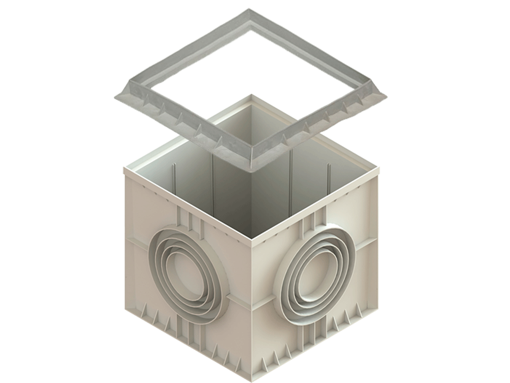 Рама пластиковая (618x618x50) для дождеприемника 545х545