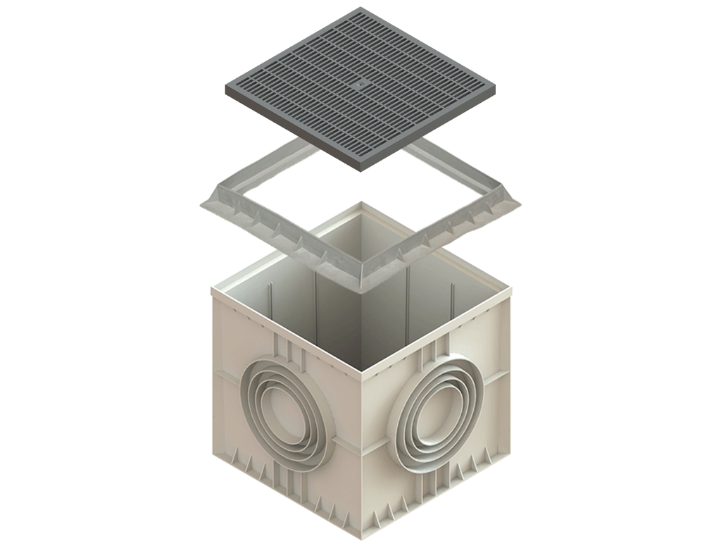 Рама пластиковая (618x618x50) для дождеприемника 545х545