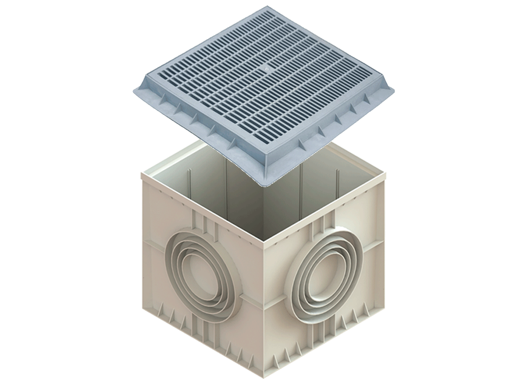 Рама пластиковая (618x618x50) для дождеприемника 545х545