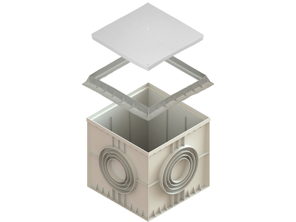 Рама пластиковая (618x618x50) для дождеприемника 545х545