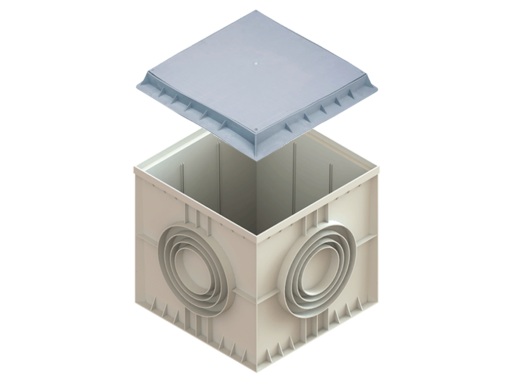 Рама пластиковая (618x618x50) для дождеприемника 545х545