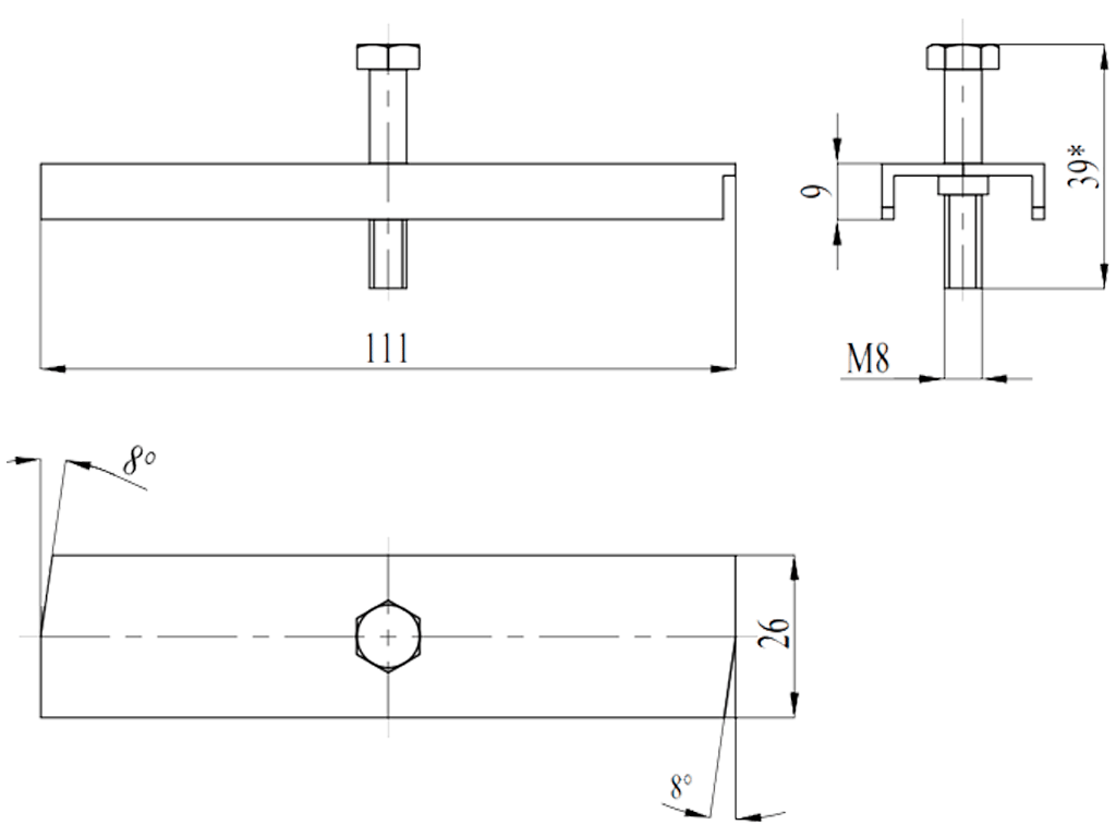 Крепление для лотка и решетки BetoMax BASIC DN100