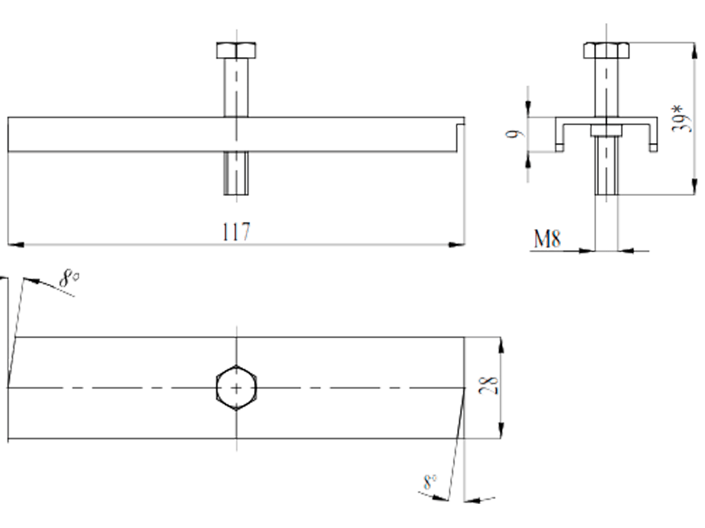 Крепление для лотка и решетки PolyMax BASIC DN100