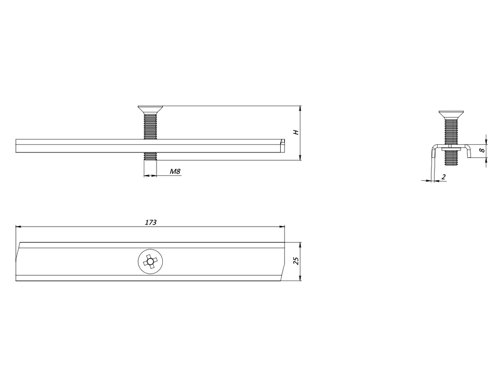 Крепёж из оцинкованной стали для водоотводных лотков BASE DN150