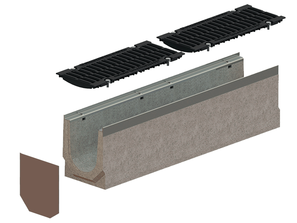 Заглушка торцевая стальная к лоткам  Betomax Pro DN150 H260-310