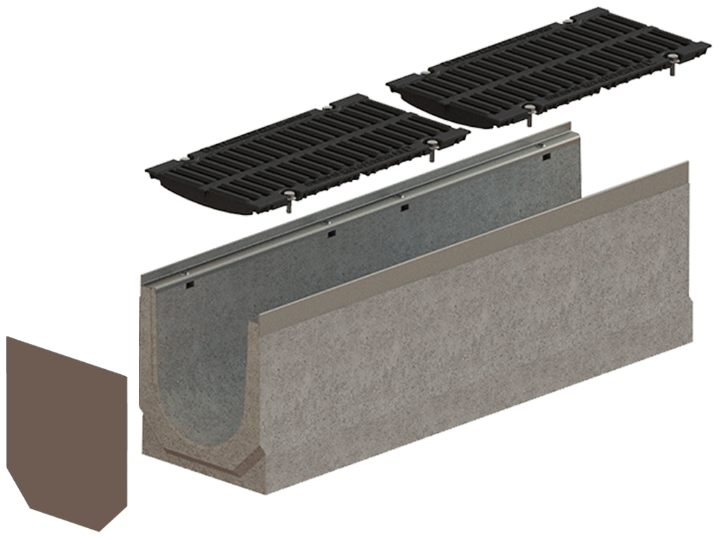 Заглушка торцевая стальная к лоткам  Betomax Pro DN200 H260-360