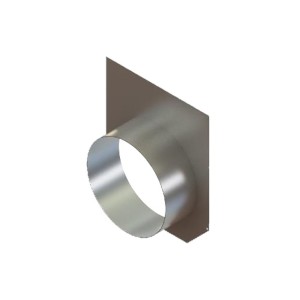 Заглушка торцевая стальная с водоотводом Д160 мм, для водоотводных лотков Betomax Pro DN200 H260-310