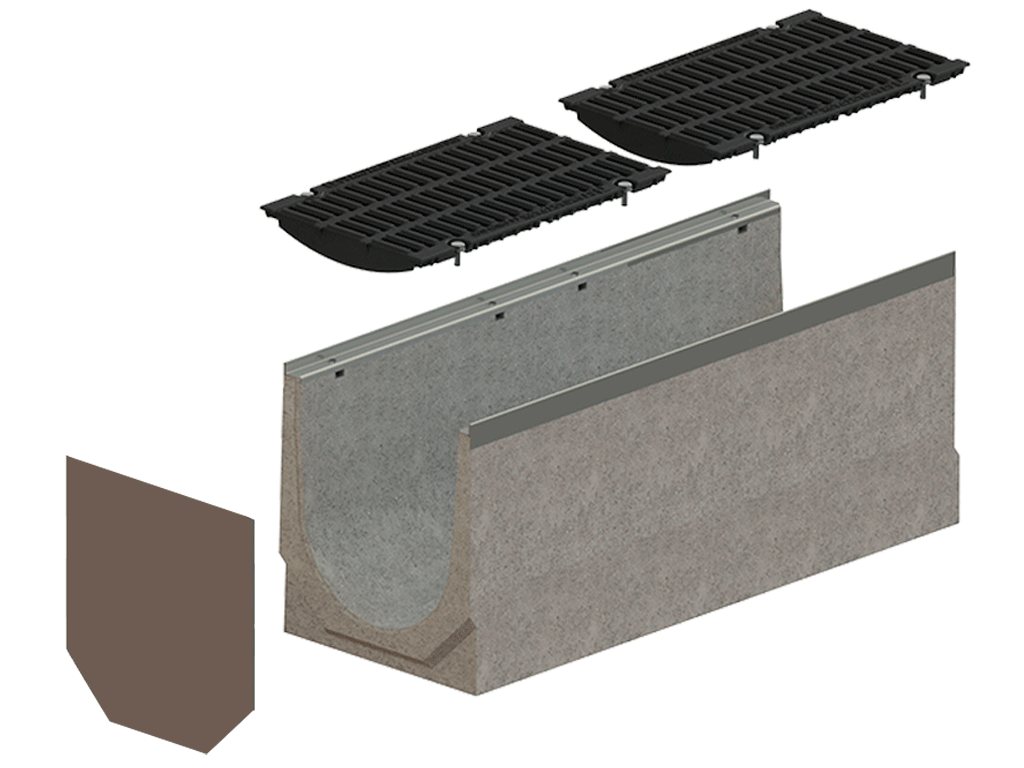 Заглушка торцевая стальная к лоткам  Betomax Pro DN300 H310-410