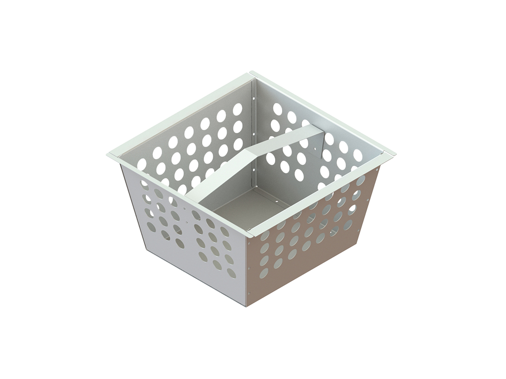 Корзина из оцинкованной стали для дождеприемника 400x400x400мм