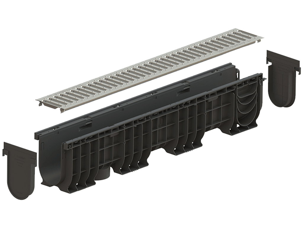 Piesa capat PolyMAX BASE pentru rigola modernizata PolyMax BASIC DN100 H200/H217mm