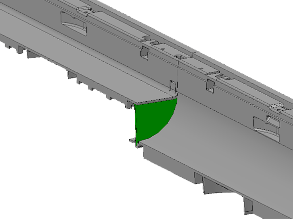 Piesa trecere pentru cascada intre rigole POLYMAX BASIC DN100 H60 (H75) si H120 (H135)