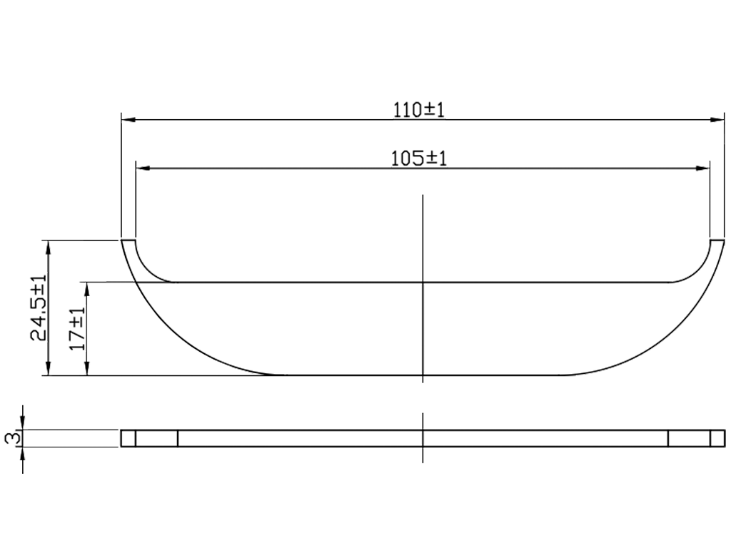Переходник для каскада между лотками POLYMAX BASIC DN100 (H75) и H80 (H97)