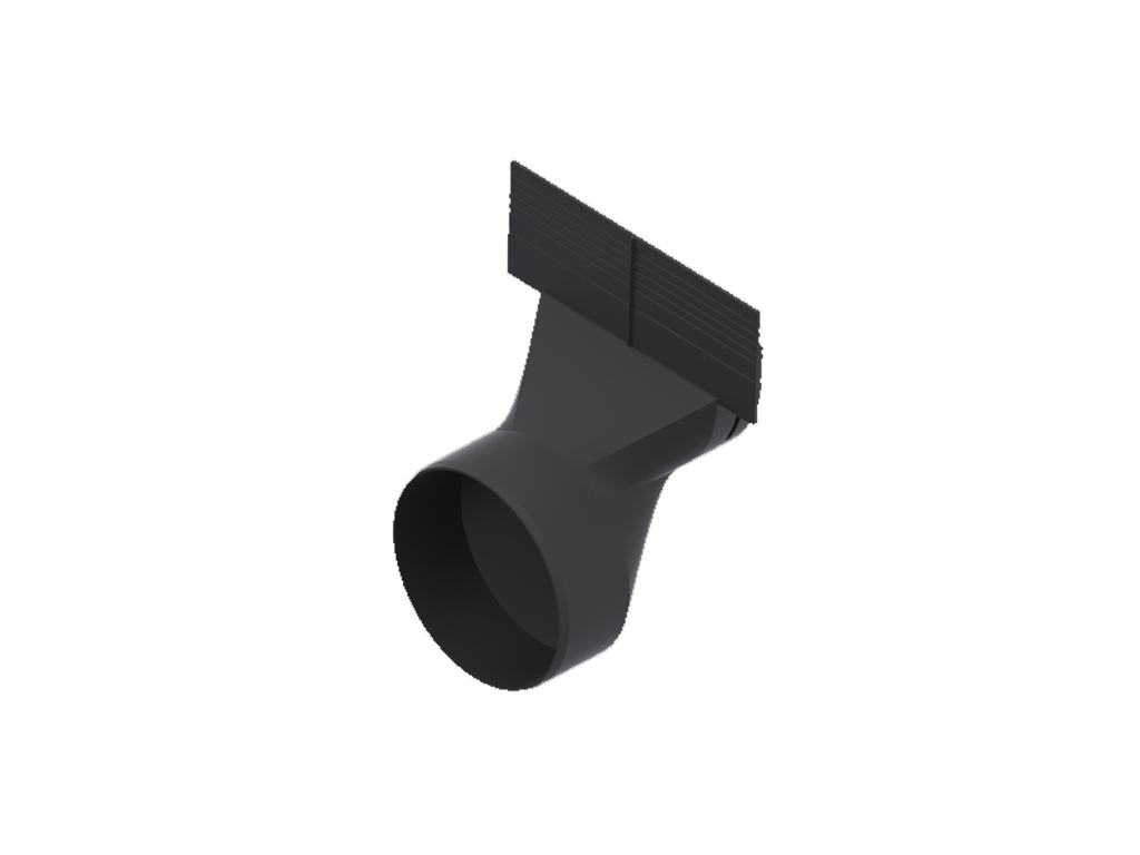 Racord din polipropilenă PolyMax BASE cu iesire la teava D110mm, pentru rigole PolyMax BASIC DN100 H120/H135