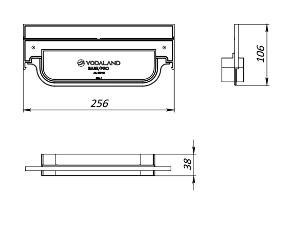 Заглушка пластиковая для лотков водоотводных BASE DN200 H100