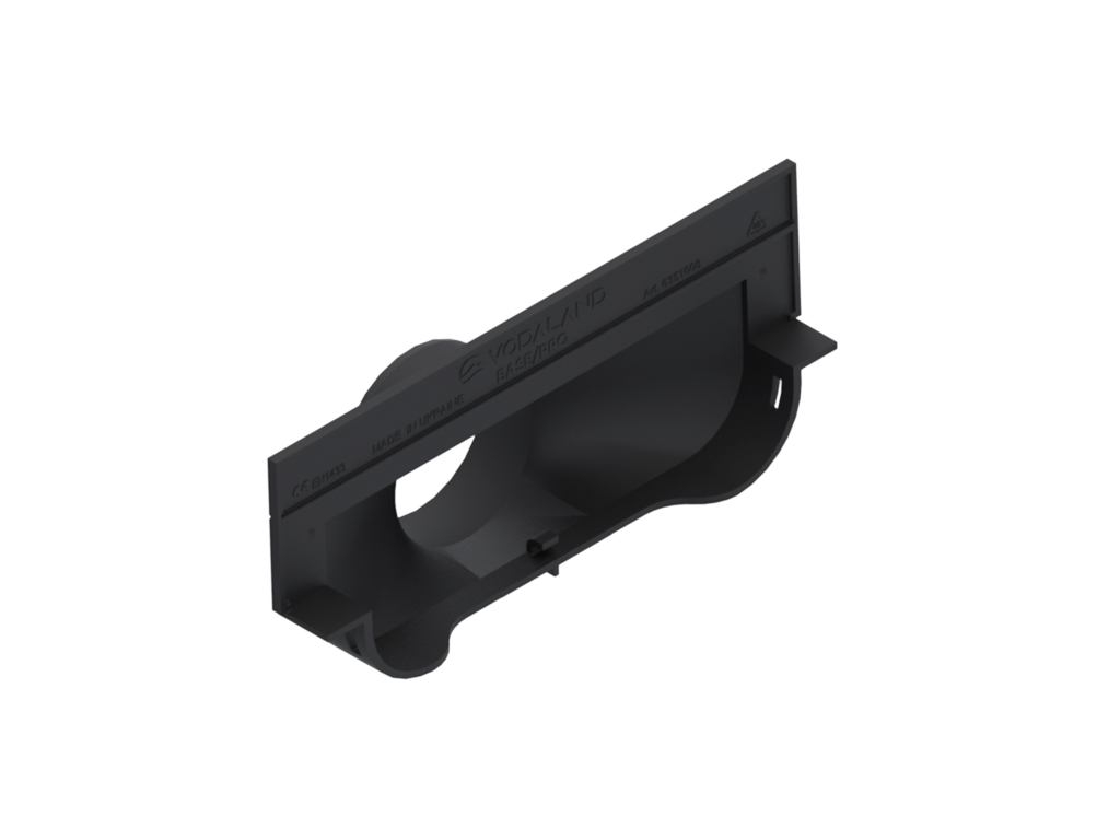 Заглушка пластиковая с раструбом под трубу Д=75 мм для лотков водоотводных BASE DN200 H100