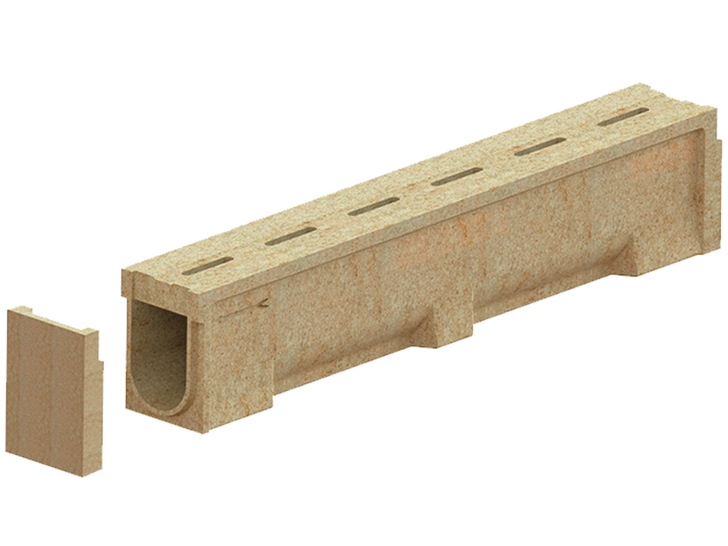 Торцевая заглушка DN100 (конец) полимербетонная, для лотка моноблок Mono DN100