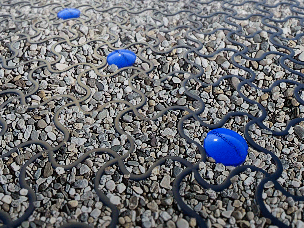 Marker, rosu, din polipropilenă, pentru pavela ecologica Easy Pave, set din 25 bucati.