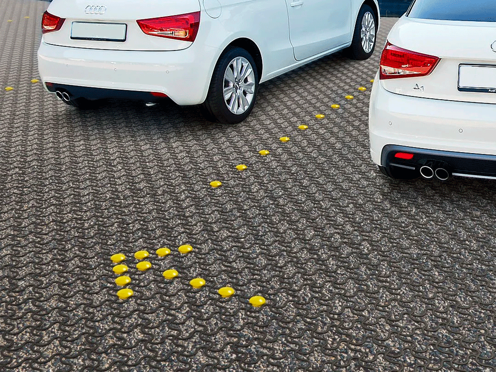 Marker, galben, din polipropilenă, pentru pavela ecologica Easy Pave, set din 25 bucati.