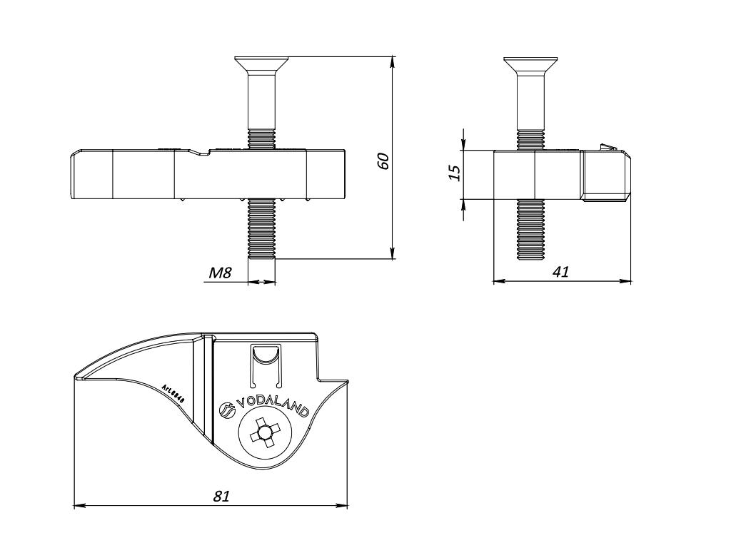 Крепёж из пластика для водоотводных лотков BASE DN300