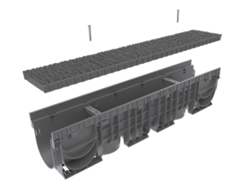 Крепёж из усиленного пластика для водоотводных лотков BASE DN200