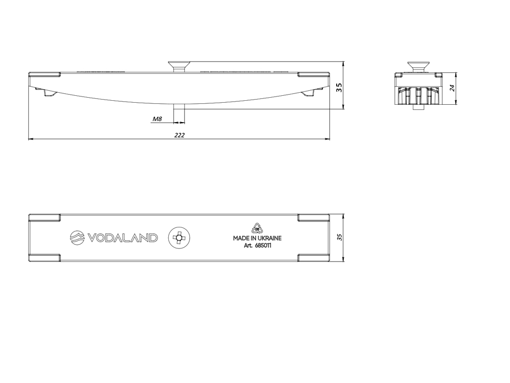 Крепёж из усиленного пластика для водоотводных лотков BASE DN200