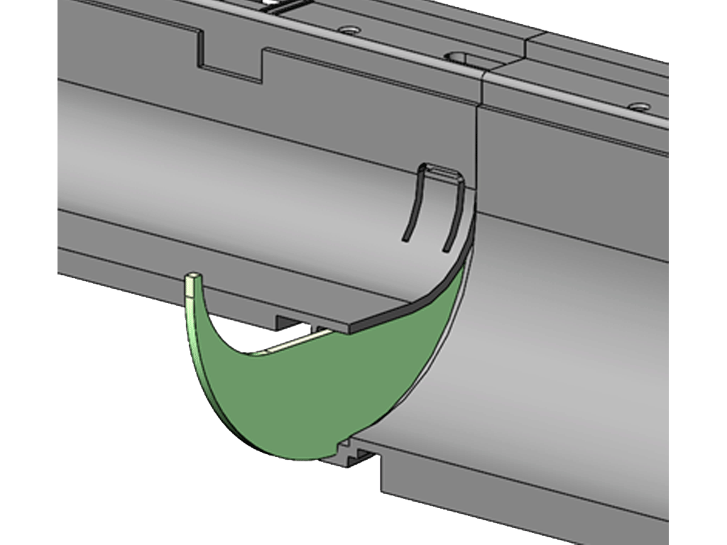 Переходник для каскада между лотками POLYMAX BASIC DN100 H80(H97) и H120(H135)