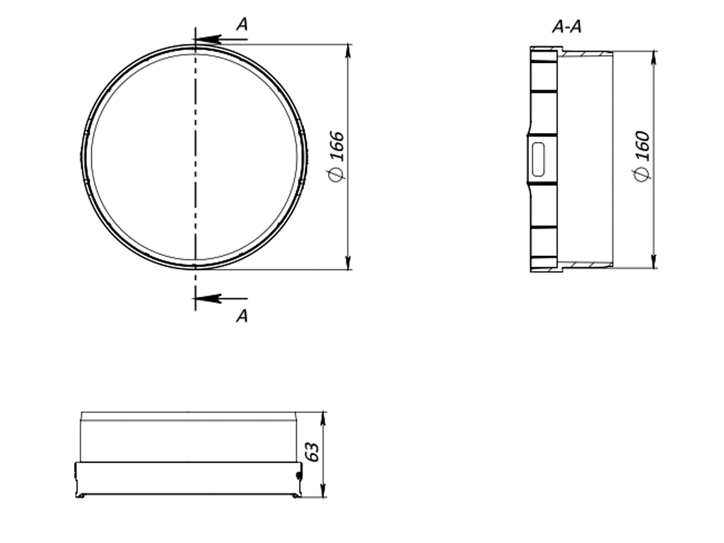 Adaptor prelungitor pentru conectare verticala la teava cu d=160 mm din rigole plastic Base DN150