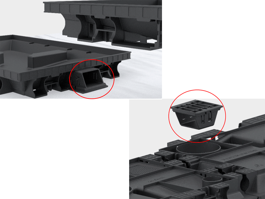 Inserție de preaplin pentru cuva din plastic Step la stergator de picioare