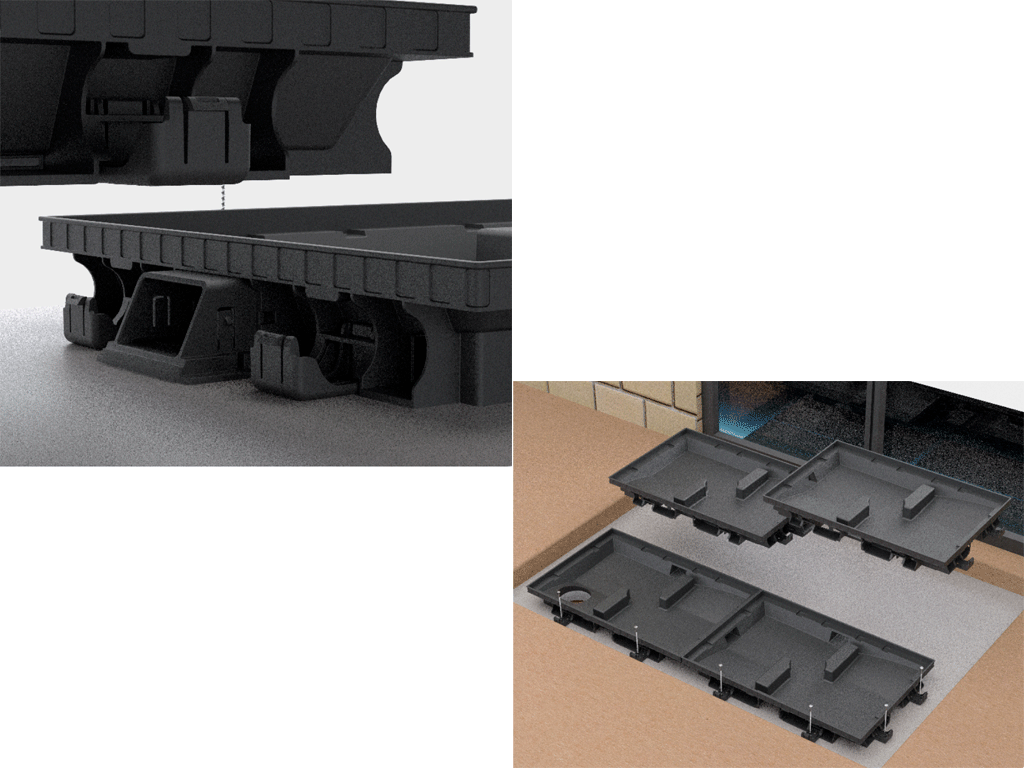 Inserție de preaplin pentru cuva din plastic Step la stergator de picioare