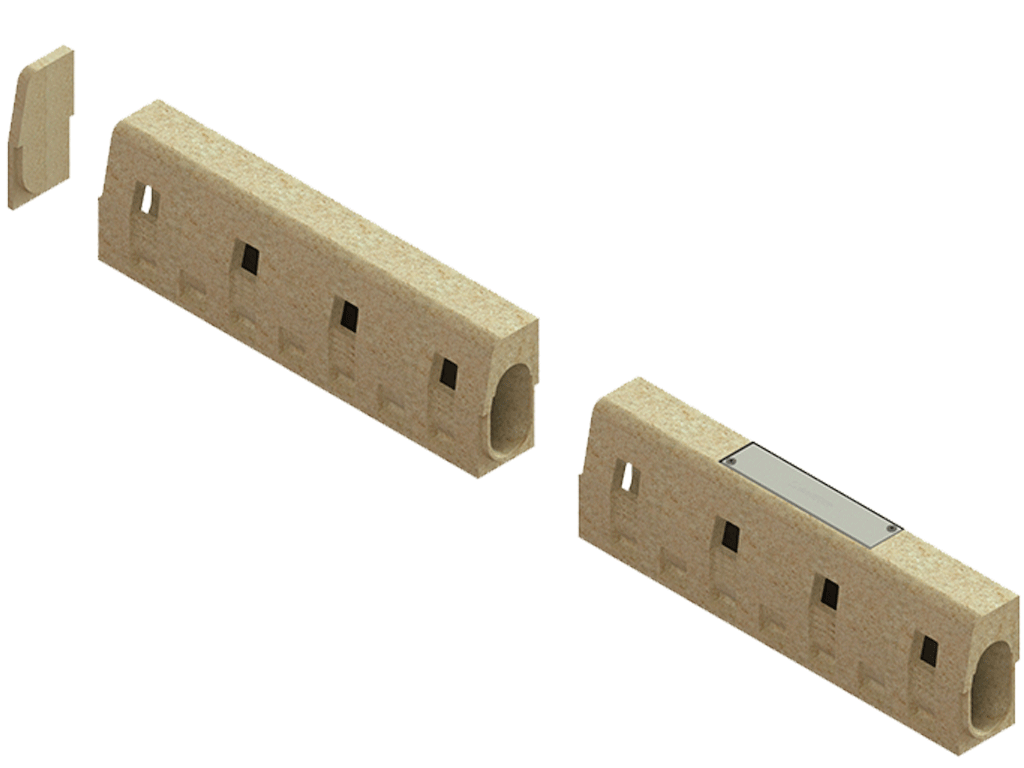 Бордюр водоотводный полимербетонный Compomax DN100 H300 (1000x150x300)