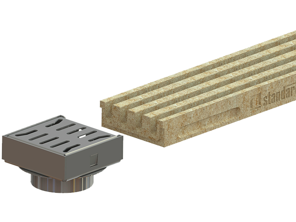 Лоток водоотводный полимербетонный Mono 150 H50 Open Slot C250