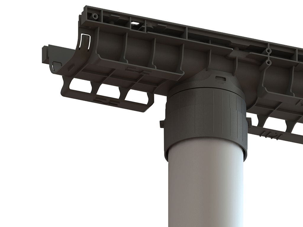 Дренажный водоотводный лоток PolyMax Basic DN100 H80, модернизированный (1000x156x80)