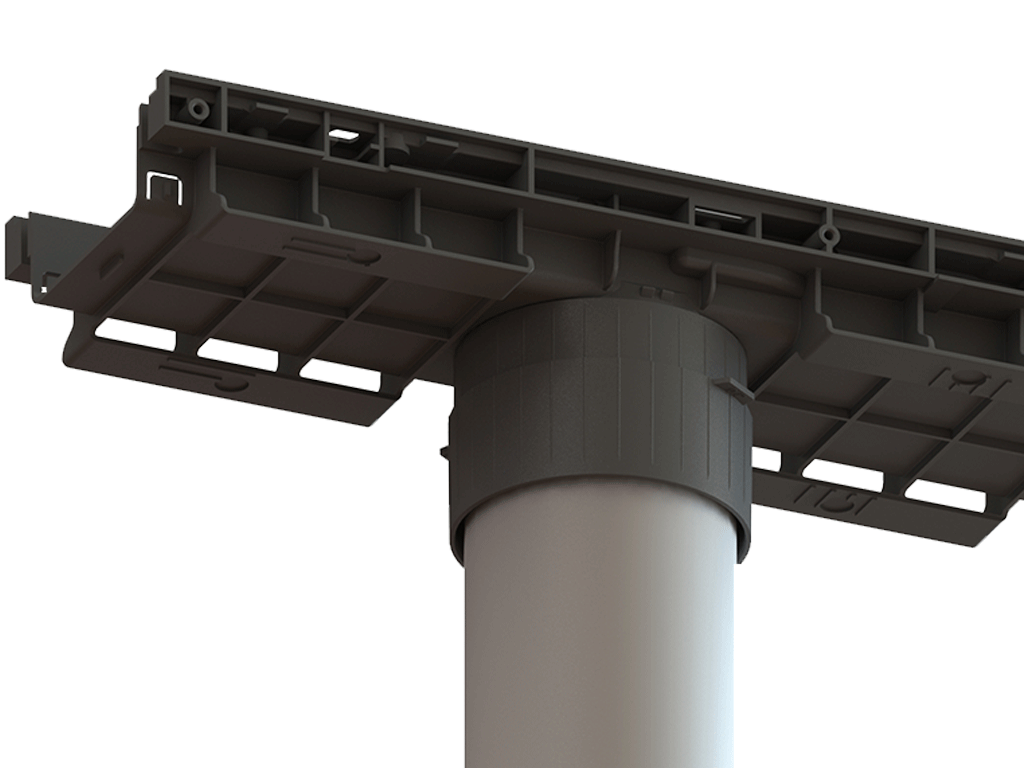 Дренажный водоотводный лоток PolyMax Basic DN100 H60, модернизированный (1000x156x60)