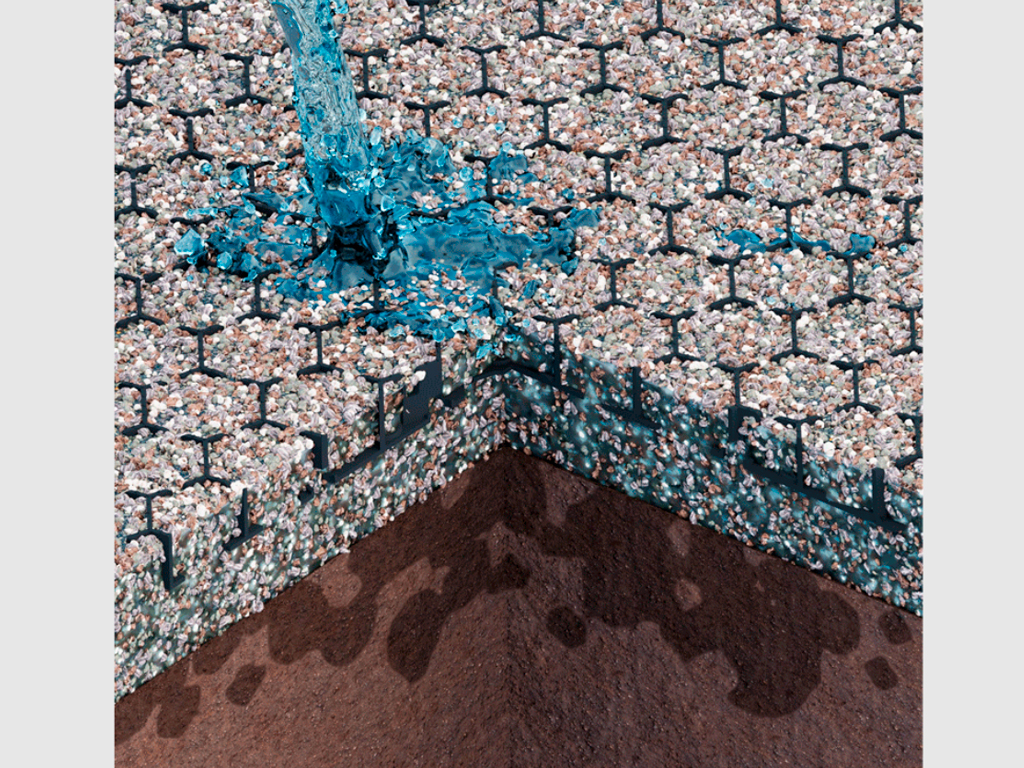 Pavelă ecologică HexPave din plastic, negru (579x505xH=30 mm)