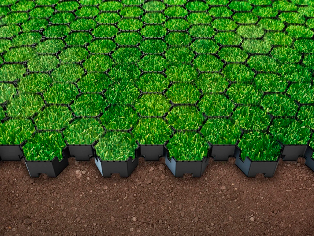 Pavelă ecologică HexPave din plastic, gri (579x505xH=30 mm)