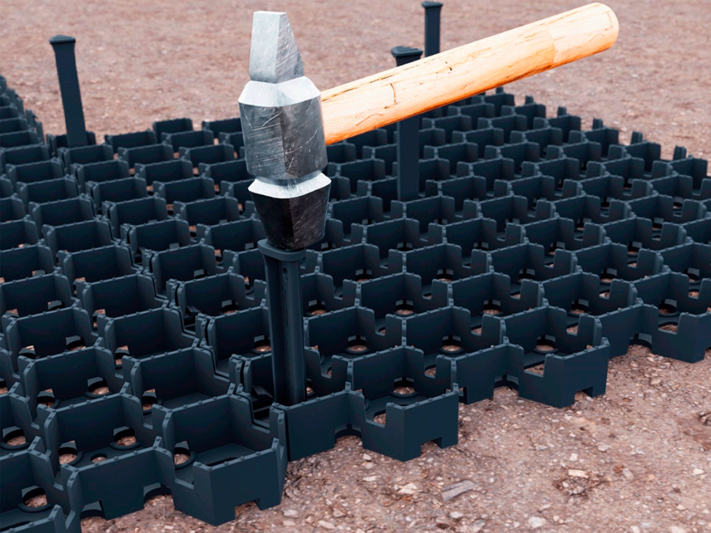 Pavelă ecologică HexPave din plastic, gri (579x505xH=30 mm)