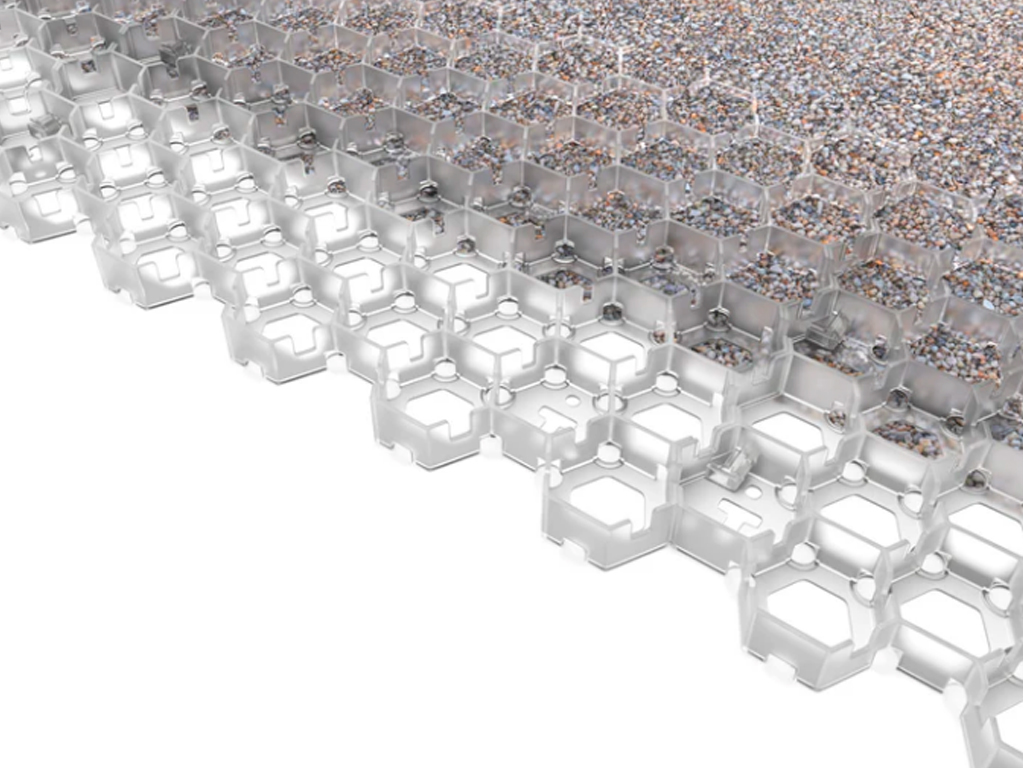 Pavelă ecologică HexPave din plastic, transparentă (579x505xH=30 mm)