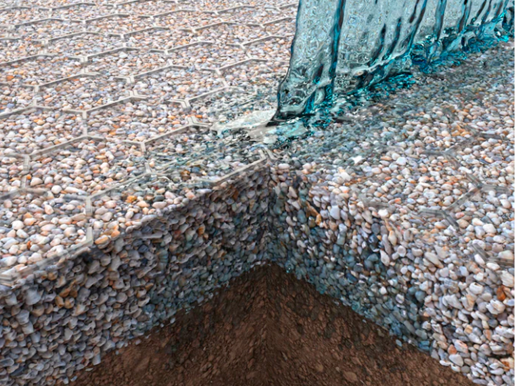 Pavelă ecologică HexPave din plastic, transparentă (579x505xH=30 mm)