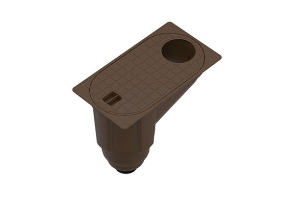Camin pluvial maro PolyMax Basic cu iesire verticala (300x164x234)