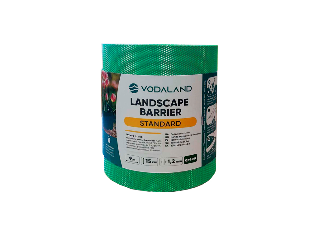 Bordură decorativă pentru grădină GARDEN LAWN, verde (9000х2х150)