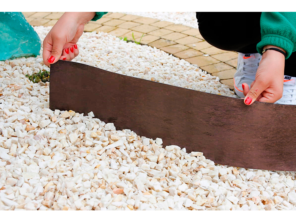 Bordură decorativă pentru grădină GARDEN LAWN, maro (9000х2х150)