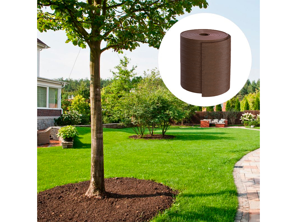 Bordură decorativă pentru grădină GARDEN LAWN, maro (9000х2х150)