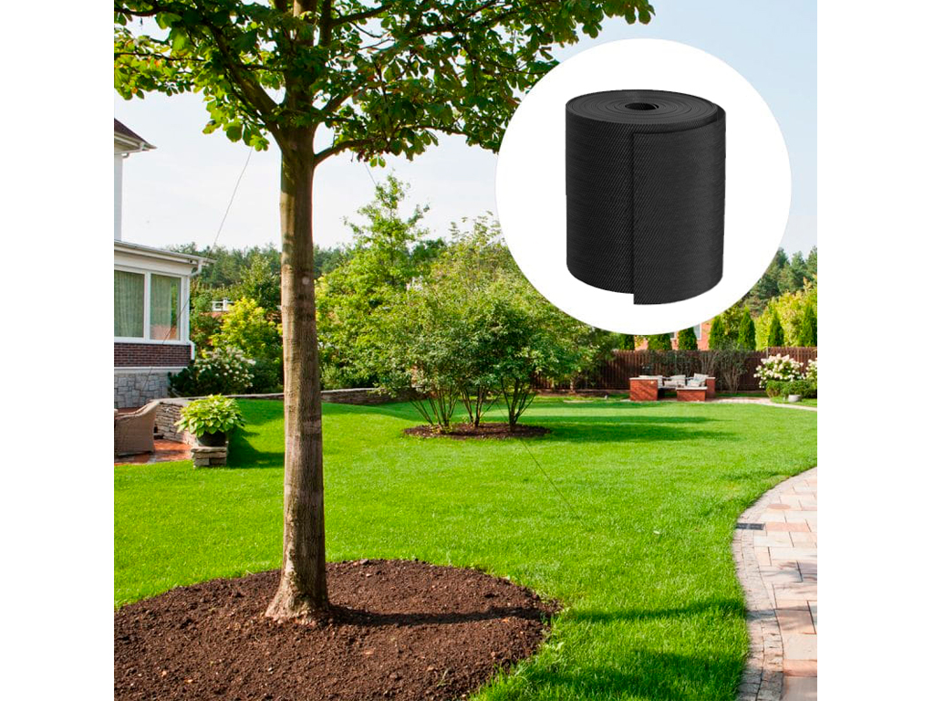 Bordură decorativă pentru grădină GARDEN LAWN, negru (9000х2х150)
