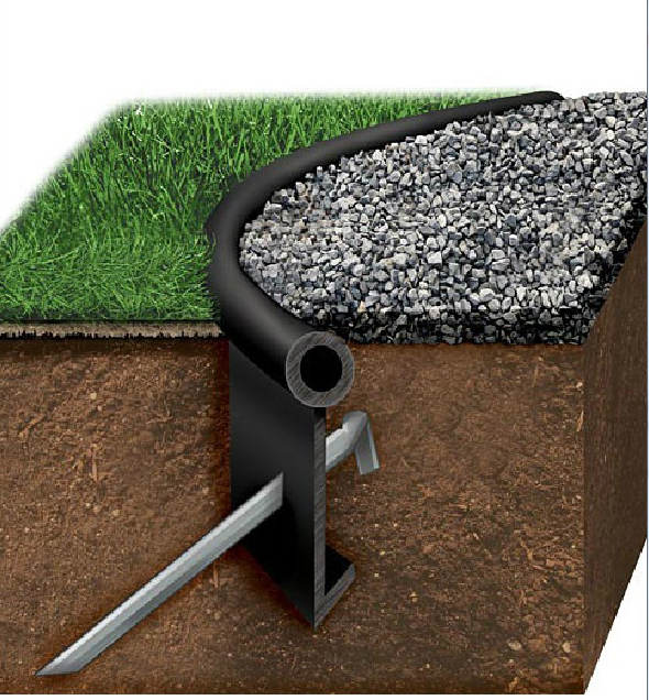 Bordură decorativă pentru grădină COUNTRY PREMIUM, negru (10000х20х110)