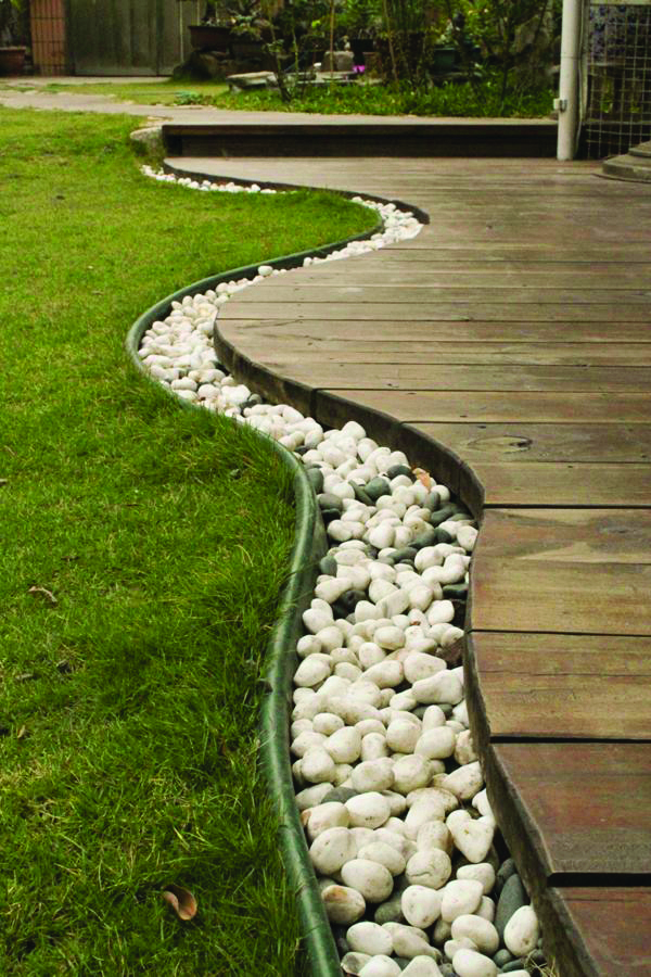 Bordură decorativă pentru grădină COUNTRY PREMIUM, negru (10000х20х110)