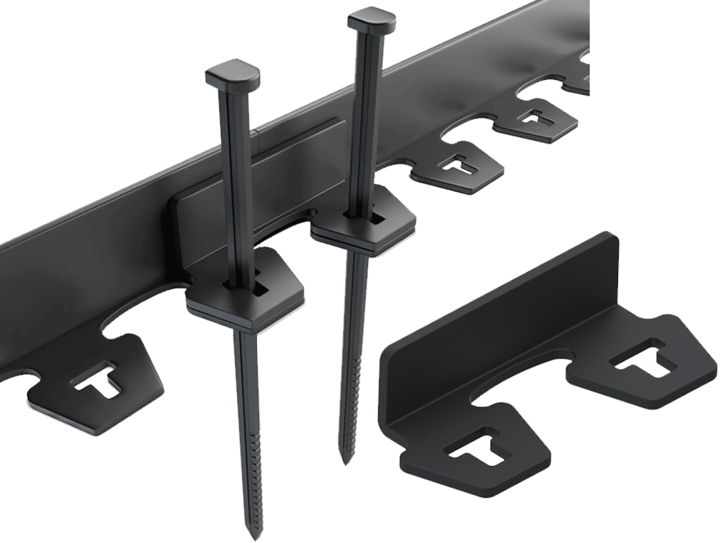 Bordura din plastic New Fix Light negru in set cu ancora 18 buc si fixator 3 buc