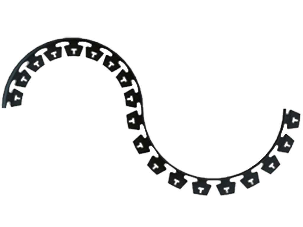 Bordura din plastic New Fix Light negru in set cu ancora 18 buc si fixator 3 buc