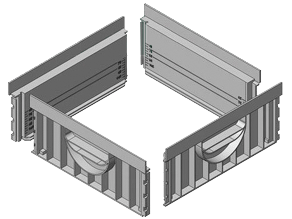 Prelungitor din plastic PolyMax Basiс pentru camin 300x300 (300x300x120)