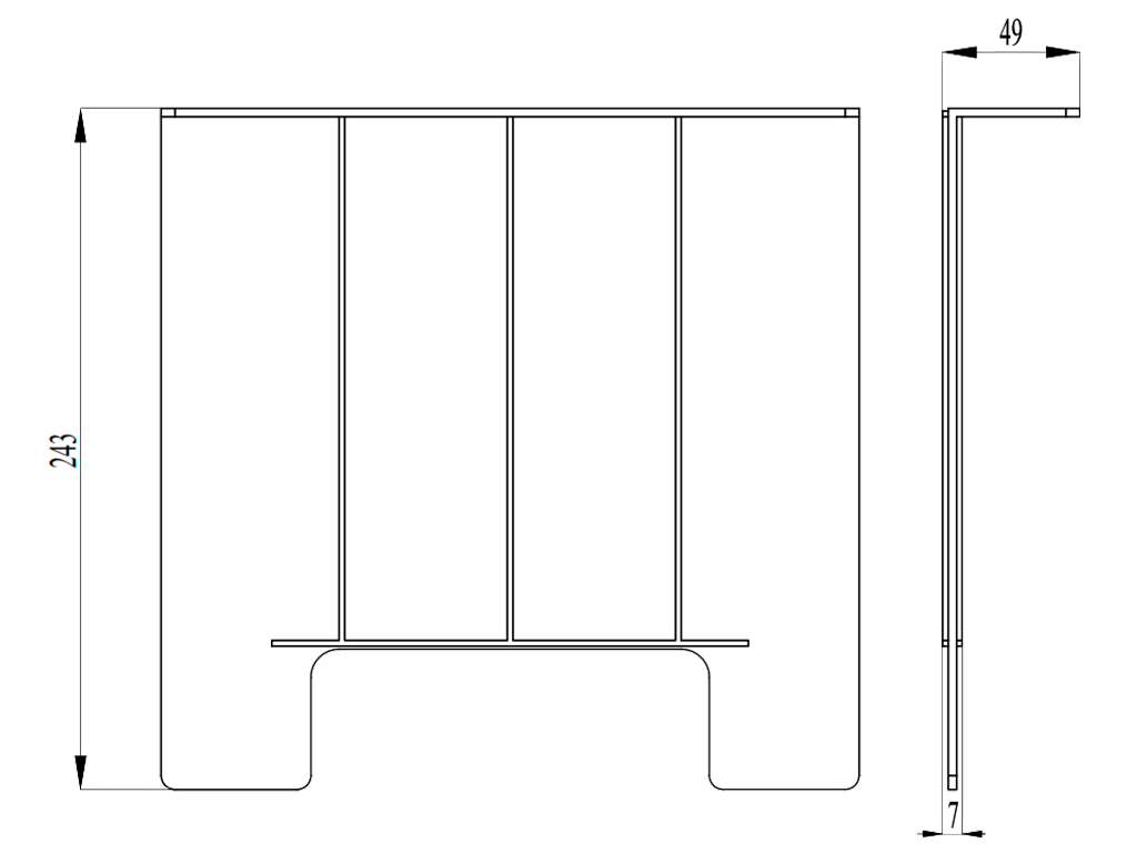 Перегородка-сифон дождеприемника Base 300х300 пластиковая